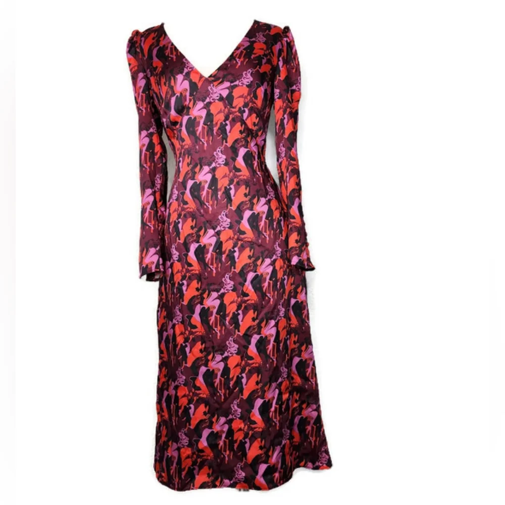 Staud Cut-Out Back Dress in Plum Sirens Size 4 - Picture 2 of 11